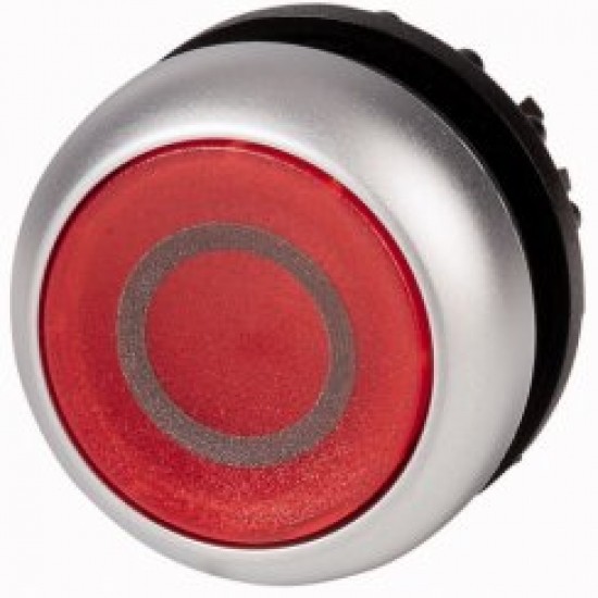 M22-DL-R-X0 Napęd przycisku podświetlany z samopowrotem płaski, czerwony