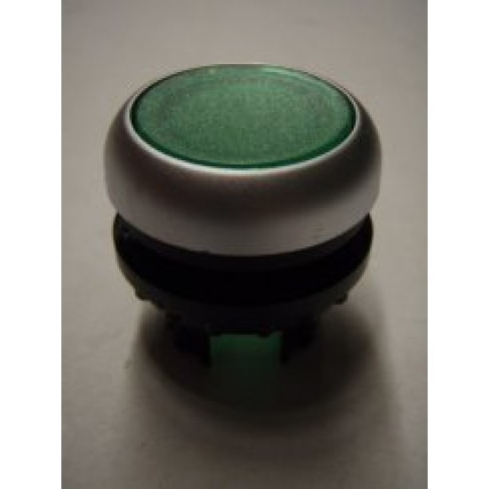 M22-DRL-G Napęd przycisku podświetlany bez samopowrotu płaski, zielony