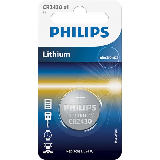 BATERIA LITOWA CR2430 CR2430/00B 3V PHILIPS    1 szt.