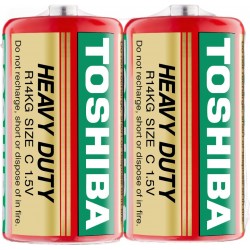 Baterie cynkowo-węglowe R14, C, folia 2 sztuki Toshiba