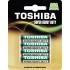 Baterie cynkowo-węglowe AAA, blister 4 sztuki Toshiba