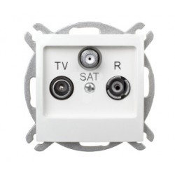 Gniazdo antenowe R-TV-SAT końcowe ECRU 1,5-2dB GPA-YS/m/27 IMPRESJA