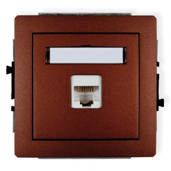 Mechanizm gniazda komputerowego pojedynczego 1xRJ45, kat. 5e, ekranowane, 8-stykowy