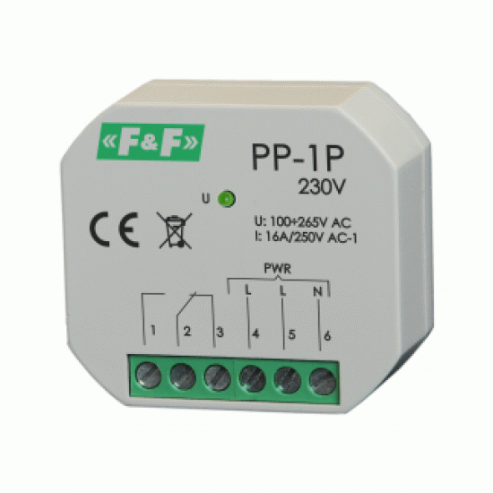 Przekaźnik elektromagnetyczny PP-1P 230V