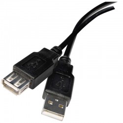 Przewód USB 2.0 wtyk A - gniazdo A, 2m