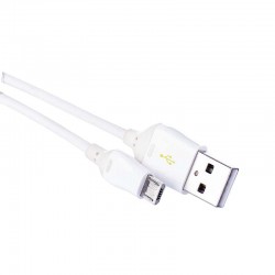 Przewód USB 2.0 wtyk A - wtyk micro B, Quick Charge,1m biały