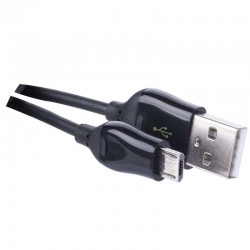 Przewód USB 2.0 wtyk A -wtyk micro B, Quick Charge,1m czarny
