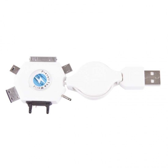 Przewód USB 2.0 wtyk A - multiwtyczka, 0,8m