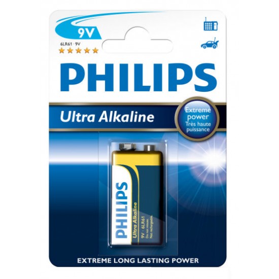 Bateria Ultra Alkaline 6LR61 (9V)